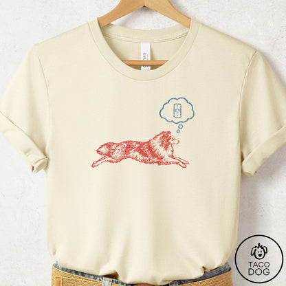 Shetland Sheepdog Daydream T-Shirt Natural Taco-Dog