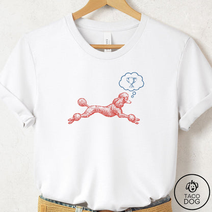 Poodle Daydream T-Shirt White Taco-Dog
