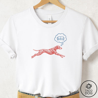 Vizsla Daydream T-Shirt White Taco-Dog