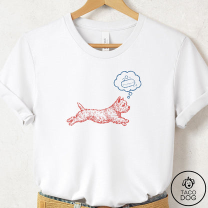 Westie Daydream T-Shirt White Taco-Dog