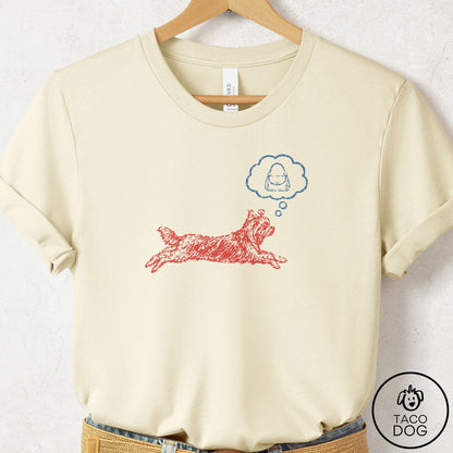 Yorkshire Terrier Yorkie Daydream T-Shirt Natural Taco-Dog