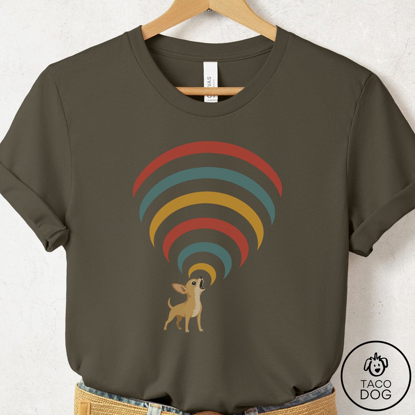 Chihuahua Decibel T-Shirt Army Taco-Dog
