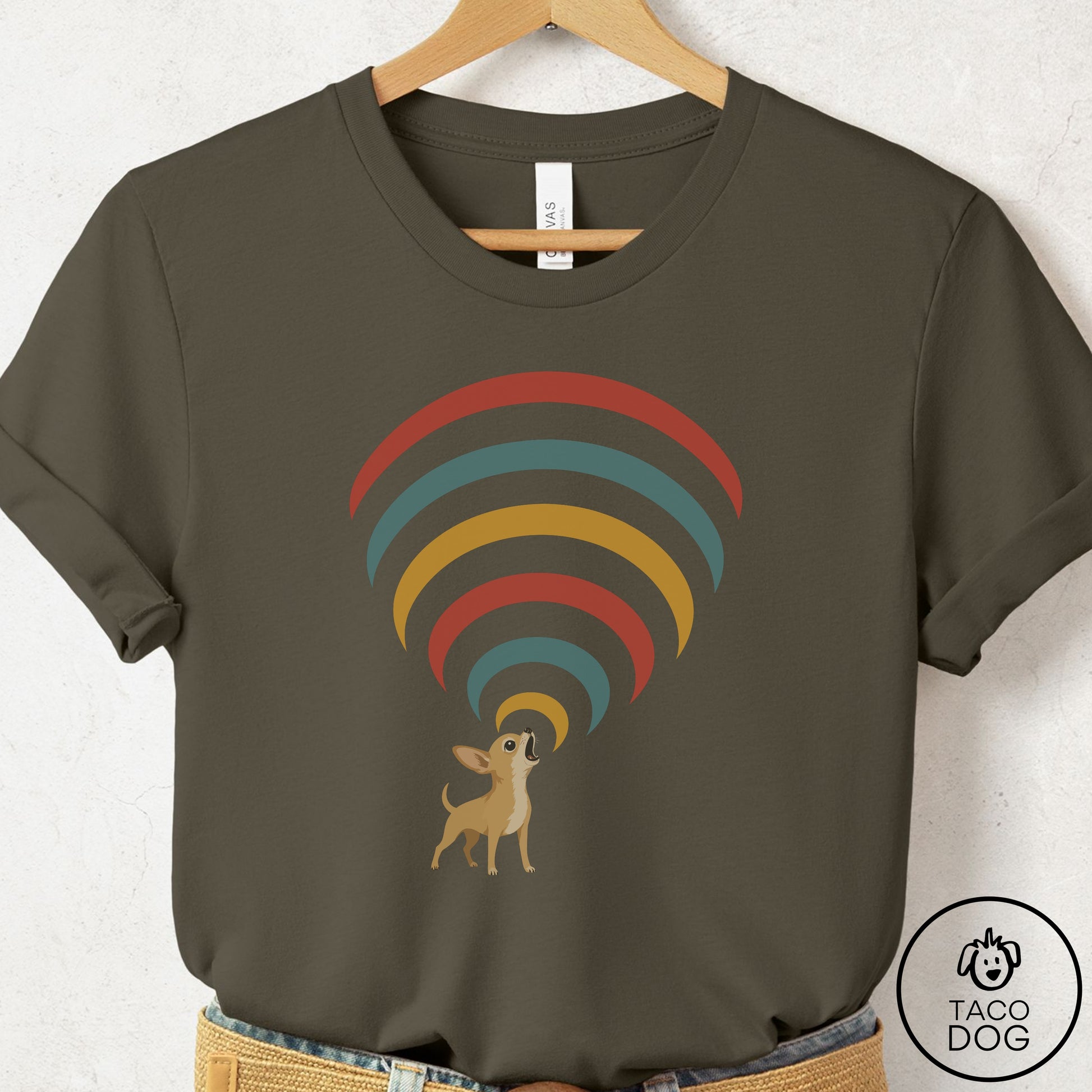 Chihuahua Decibel T-Shirt Army Taco-Dog