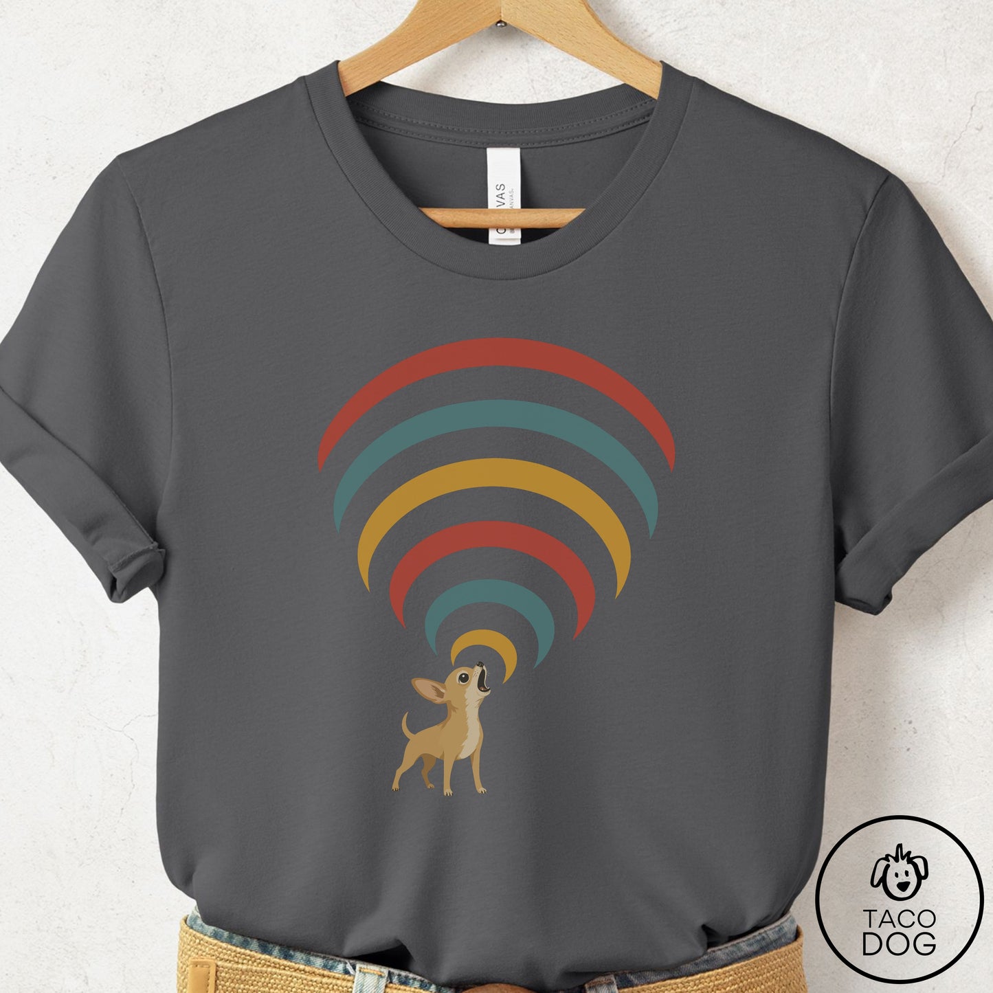 Chihuahua Decibel T-Shirt Asphalt Taco-Dog