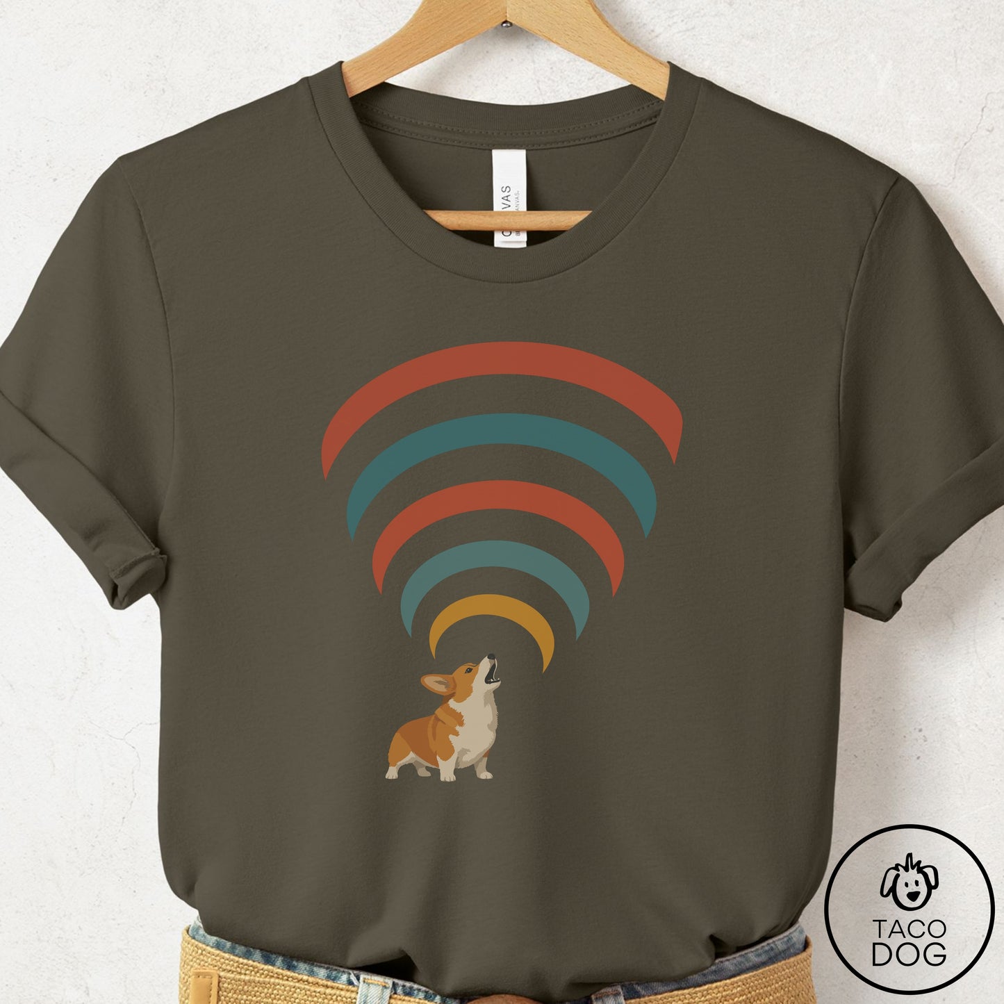 Corgi Decibel T-Shirt Army Taco-Dog