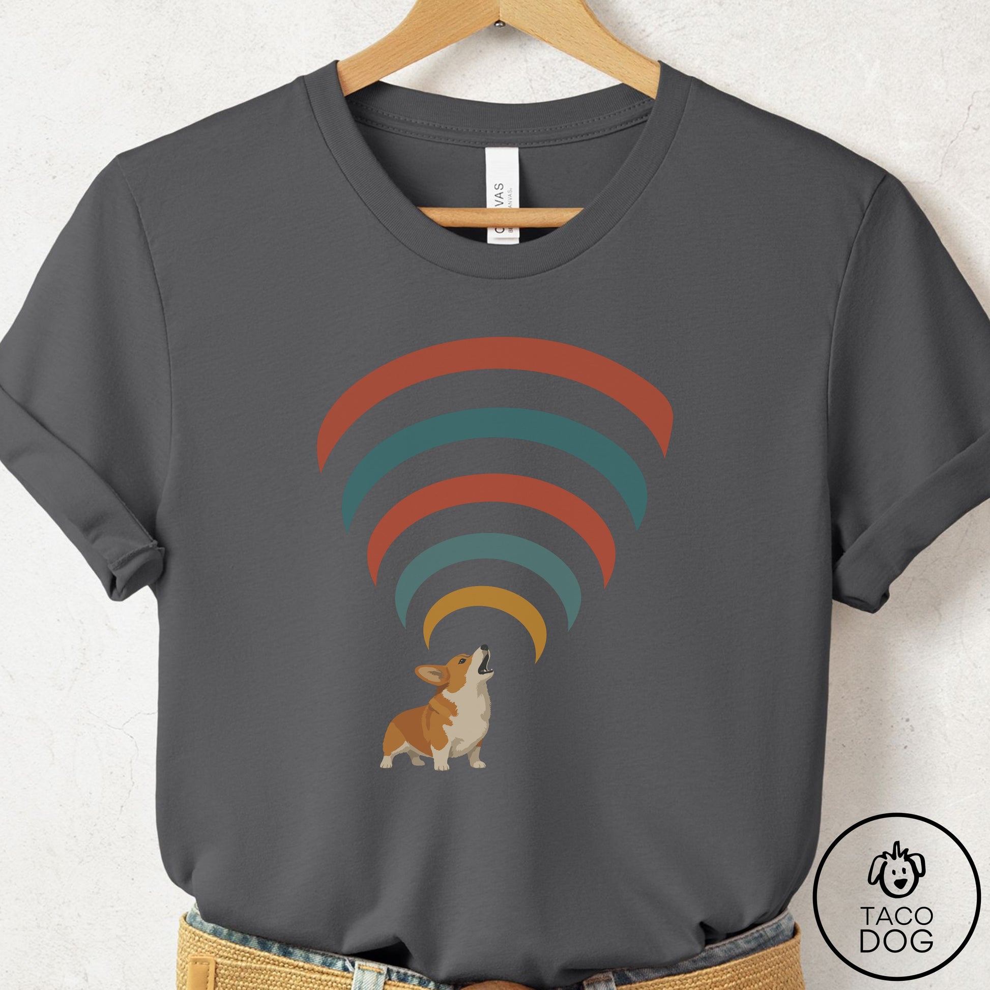 Corgi Decibel T-Shirt Asphalt Taco-Dog