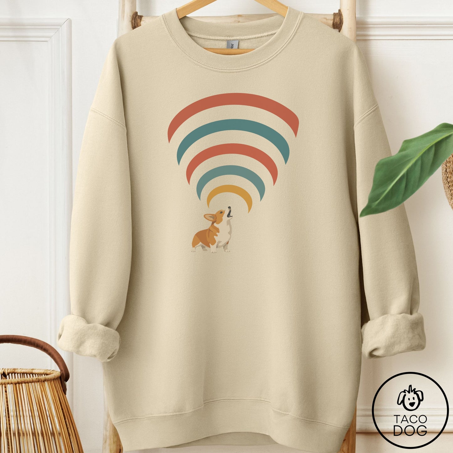 Corgi Decibel Sweatshirt Sand Taco-Dog