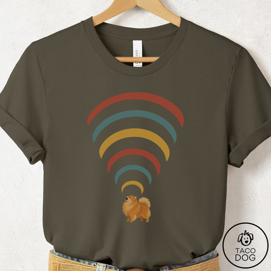 Pomeranian Decibel T-Shirt Army Taco-Dog