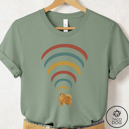 Pomeranian Decibel T-Shirt Sage Taco-Dog