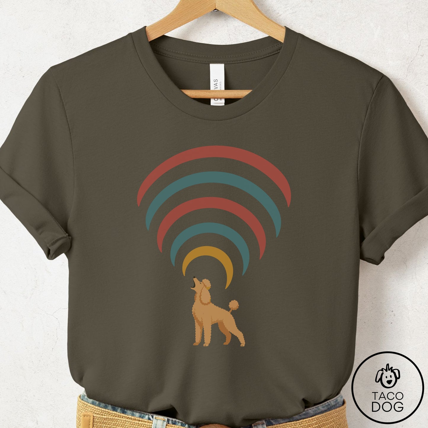 Poodle Decibel T-Shirt Army Taco-Dog