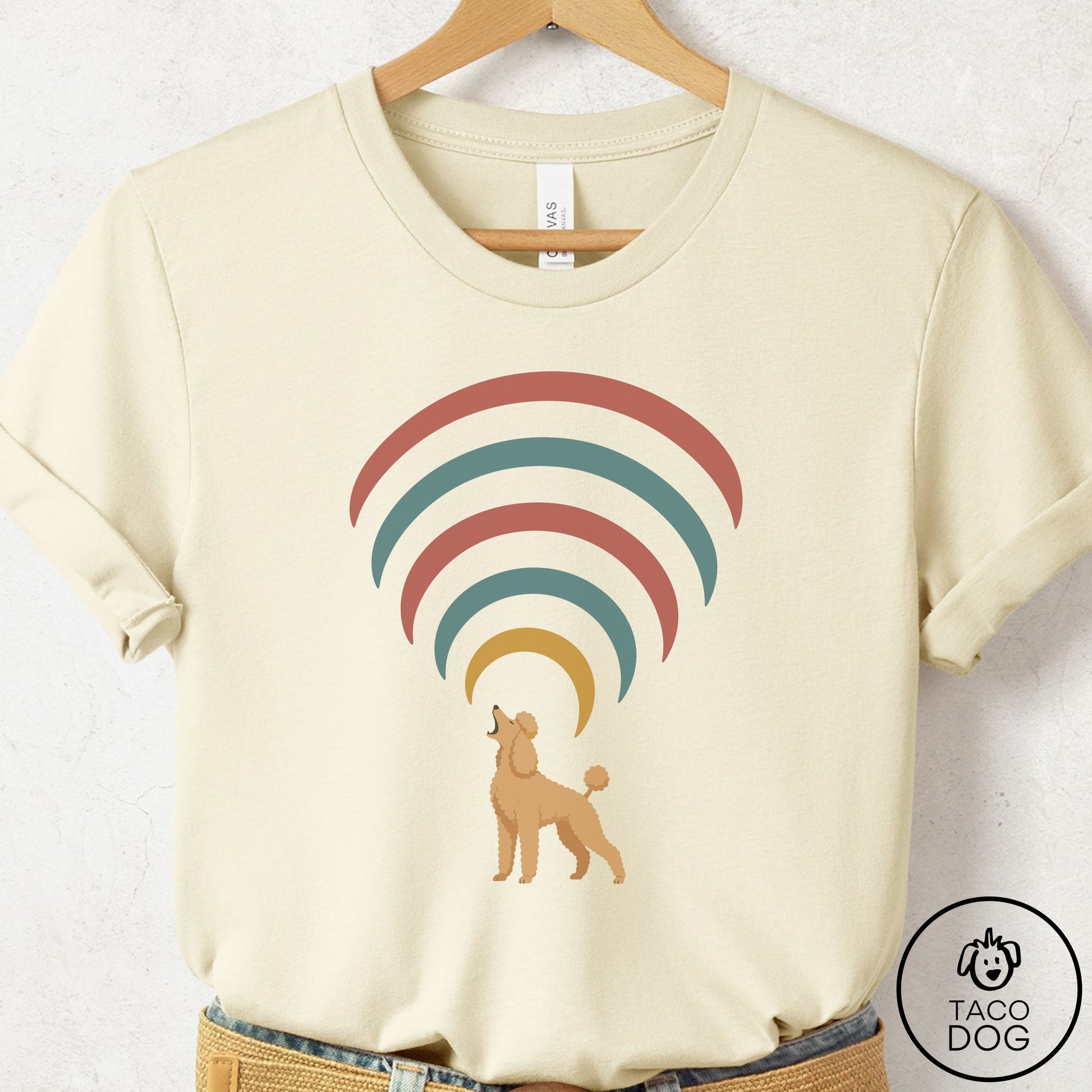 Poodle Decibel T-Shirt Natural Taco-Dog