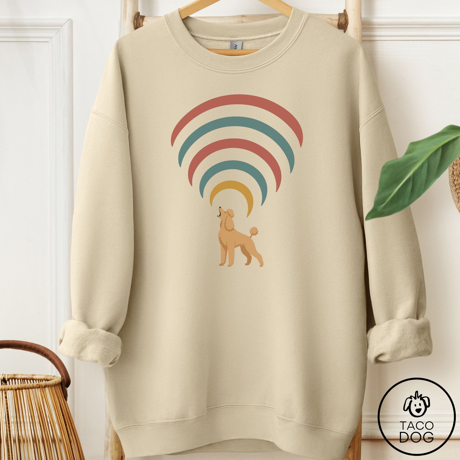 Poodle Decibel Sweatshirt Sand Taco-Dog