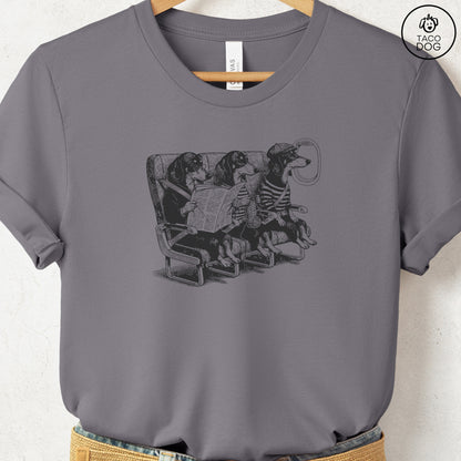 Dachshund Departures T-Shirt Storm S Taco-Dog