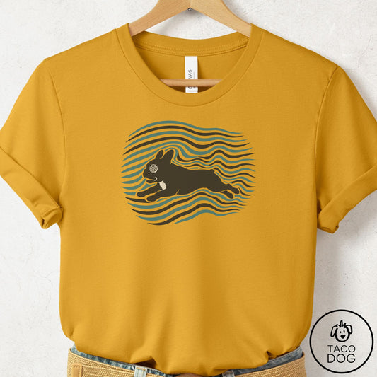 French Bulldog Frenchie Disturbance T-Shirt Mustard Taco-Dog