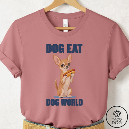 Chihuahua Dog Eat Dog T-Shirt Mauve Taco-Dog