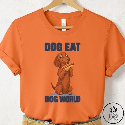 Dachshund Dog Eat Dog T-Shirt Burnt Orange Taco-Dog