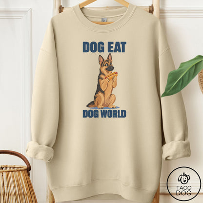 German Shepherd Dog Eat Dog Sweatshirt Sand Taco-Dog