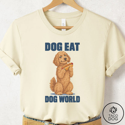 Doodle Dog Eat Dog T-Shirt Natural Taco-Dog