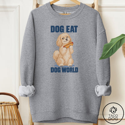 Havanese Dog Eat Dog Sweatshirt Graphite Heather Taco-Dog