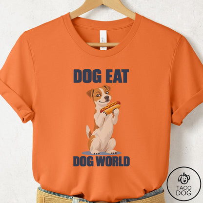 Jack Russell Dog Eat Dog T-Shirt Burnt Orange Taco-Dog