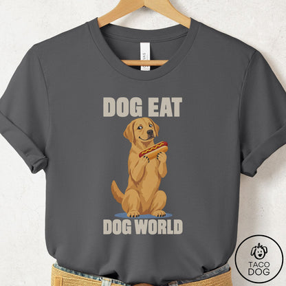 Labrador Retriever Dog Eat Dog T-Shirt Asphalt Taco-Dog