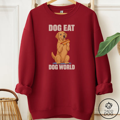 Labrador Retriever Dog Eat Dog Sweatshirt Garnet Taco-Dog