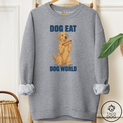 Labrador Retriever Dog Eat Dog Sweatshirt Graphite Heather Taco-Dog