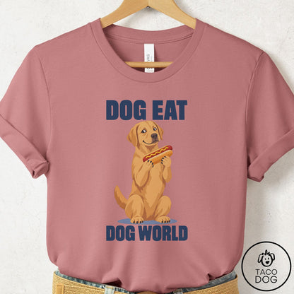 Labrador Retriever Dog Eat Dog T-Shirt Mauve Taco-Dog