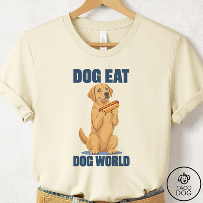 Labrador Retriever Dog Eat Dog T-Shirt Natural Taco-Dog