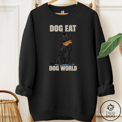 Newfoundland Dog Eat Dog Sweatshirt Black Taco-Dog