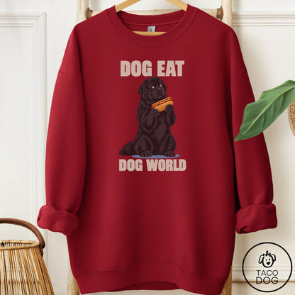 Newfoundland Dog Eat Dog Sweatshirt Garnet Taco-Dog