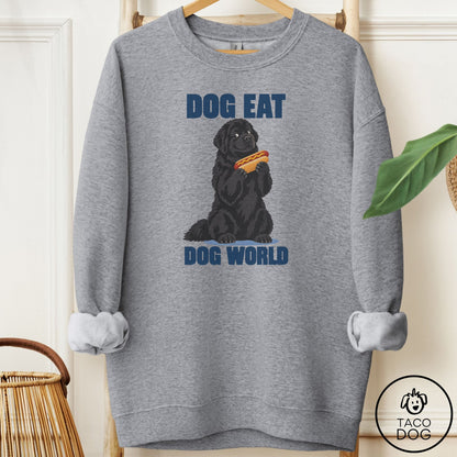 Newfoundland Dog Eat Dog Sweatshirt Graphite Heather Taco-Dog