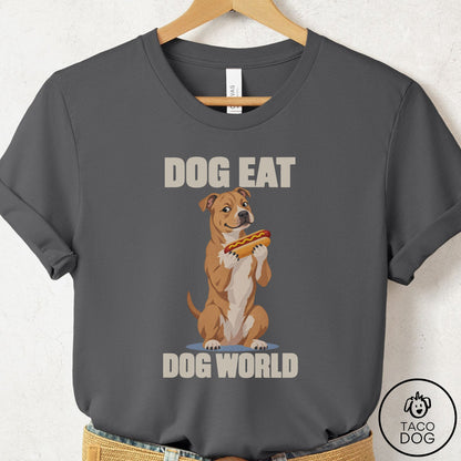 Pitbull Dog Eat Dog T-Shirt Asphalt Taco-Dog