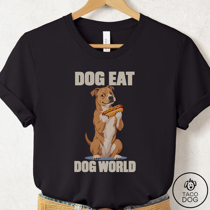 Pitbull Dog Eat Dog T-Shirt Black Taco-Dog
