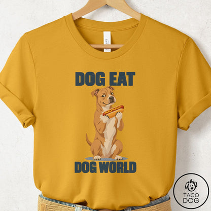 Pitbull Dog Eat Dog T-Shirt Mustard Taco-Dog