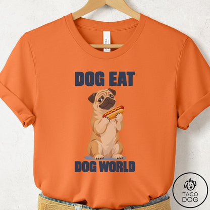 Pug Dog Eat Dog T-Shirt Burnt Orange Taco-Dog