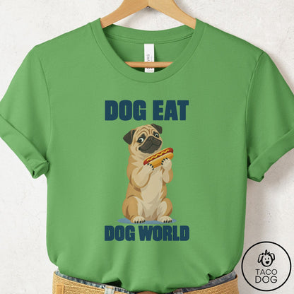 Pug Dog Eat Dog T-Shirt Leaf Taco-Dog