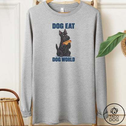 Scottie Dog Eat Dog Long Sleeve Tee Athletic Heather Taco-Dog