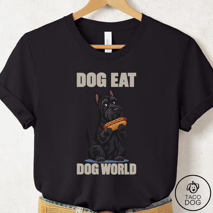 Scottie Dog Eat Dog T-Shirt Black Taco-Dog