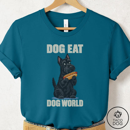 Scottie Dog Eat Dog T-Shirt Deep Teal Taco-Dog