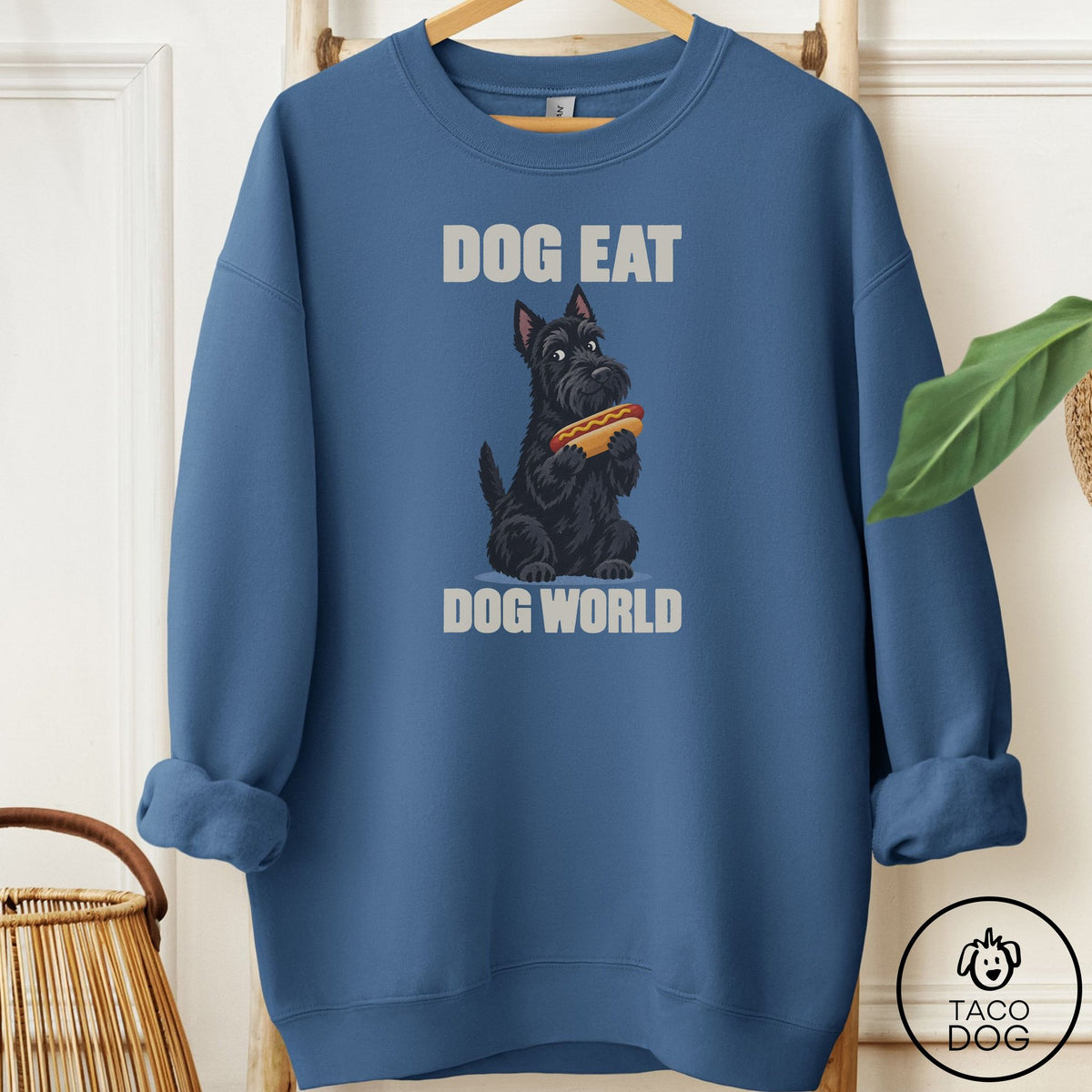 Scottie Dog Eat Dog Sweatshirt Indigo Blue Taco-Dog
