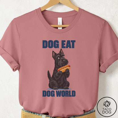 Scottie Dog Eat Dog T-Shirt Mauve Taco-Dog