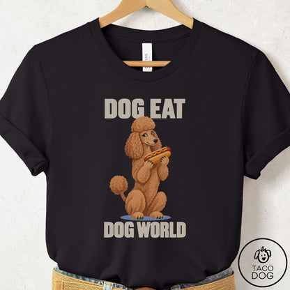 Poodle Dog Eat Dog T-Shirt Black Taco-Dog
