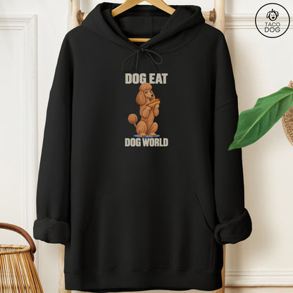 Poodle Dog Eat Dog Hoodie Black Taco-Dog