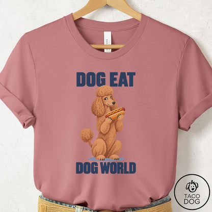Poodle Dog Eat Dog T-Shirt Mauve Taco-Dog