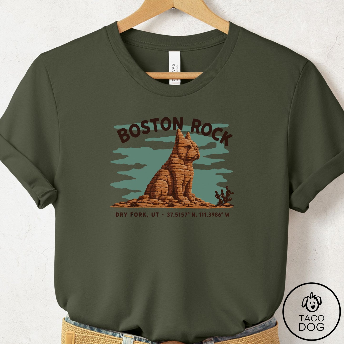 Boston Terrier Dog Rock T-Shirt