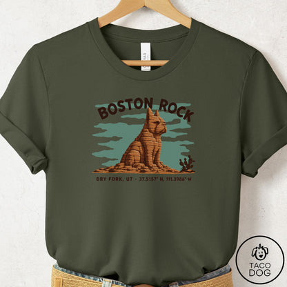 Boston Terrier Dog Rock T-Shirt