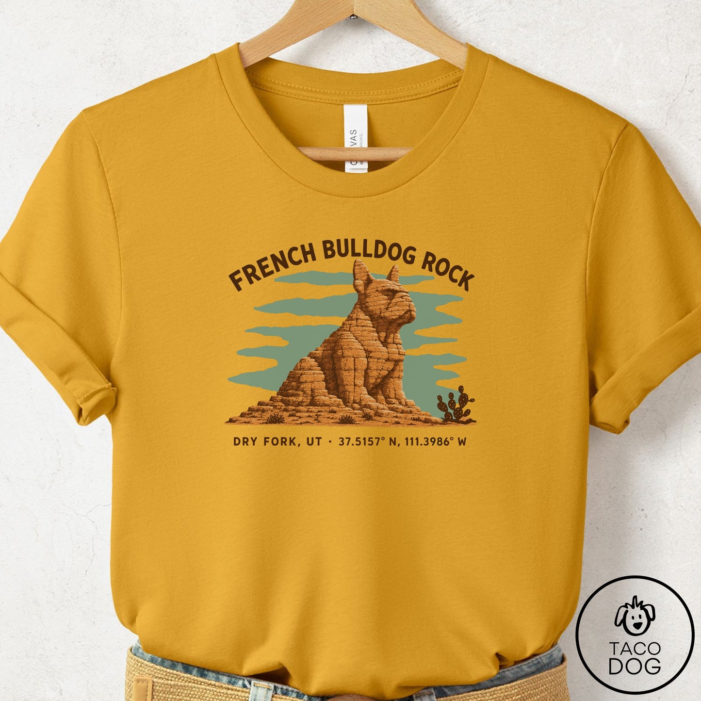 French Bulldog Frenchie Dog Rock T-Shirt