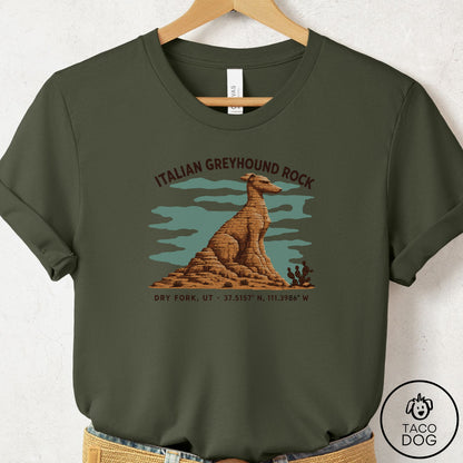 Italian Greyhound Whippet Dog Rock T-Shirt
