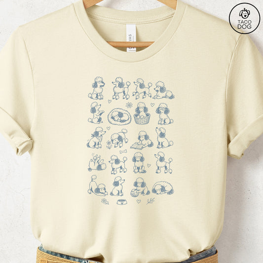 Poodle Doodles T-Shirt Natural Taco-Dog